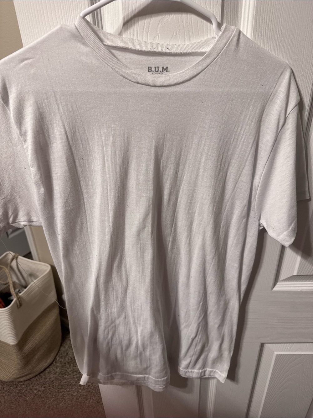 B.U.M. Equipment Classic White Crew Neck Short Sleeve Tee
